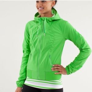 Lululemon Bright Green Jacket Size 4 EUC